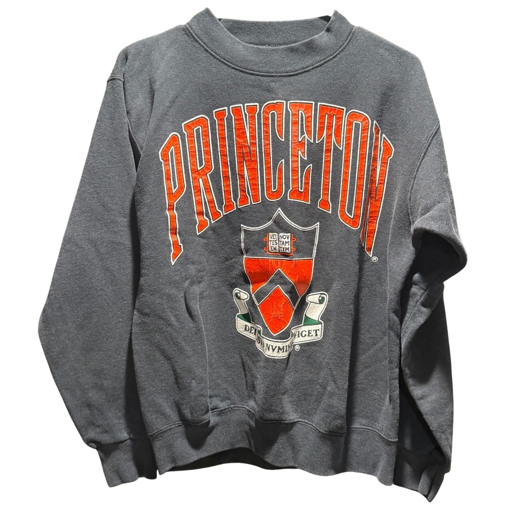 Vintage Galt Sand Princeton University Crewneck Sweatshirt Grey Graphic M